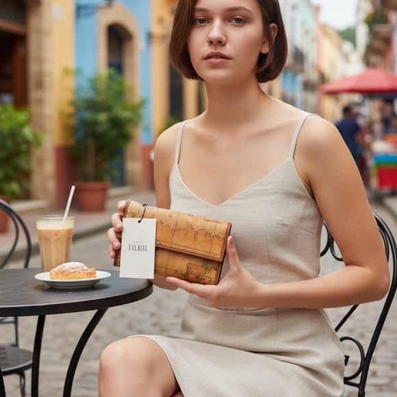 Authentic Alvaro Martin 1A Classe Shoulder Bag featuring the Geo Classic map - Picture 3 of 13